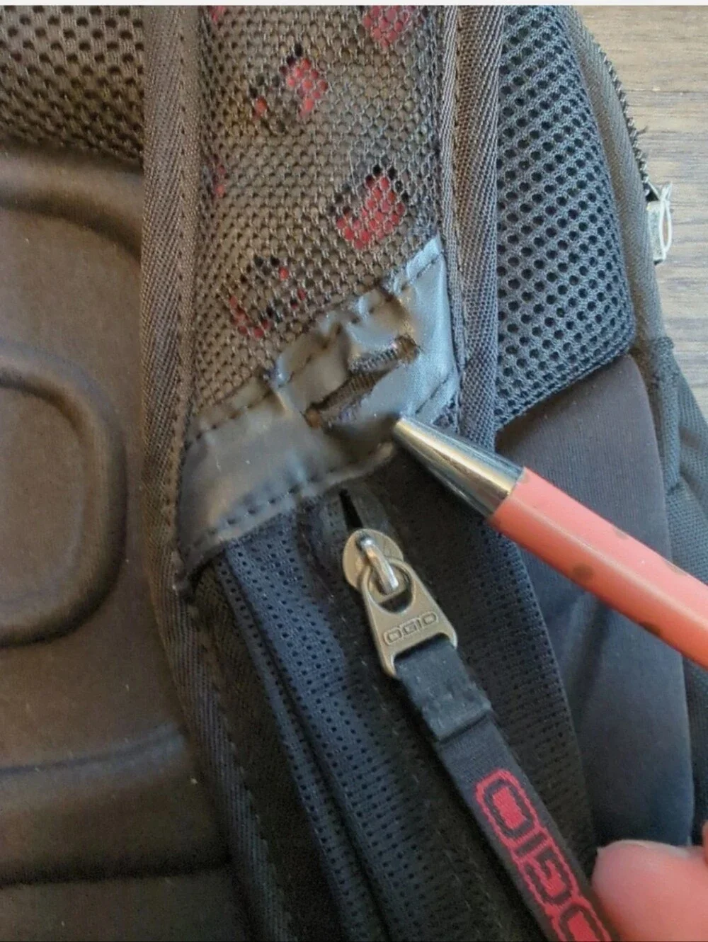 OGIO Black Backpack with Red Zipper Accents Laptop Bag